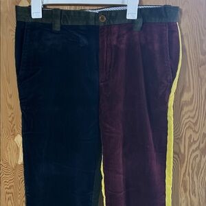 Brooks Brothers Color Block Pants. Navy, Green, Burgundy and Yellow